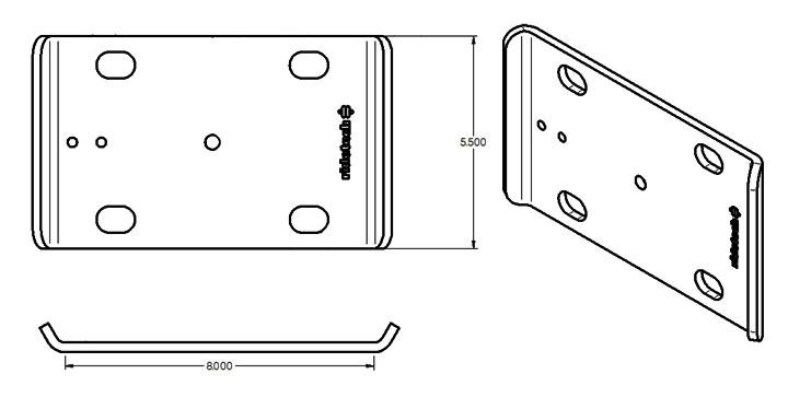 Ridetech Large U-Bolt Plate, 5.5" X 9" For 3" Axle Housing. - 90000169