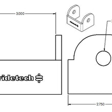 Ridetech Large Rod End Bracket, 3" Wide, Uncoated. - 90000188