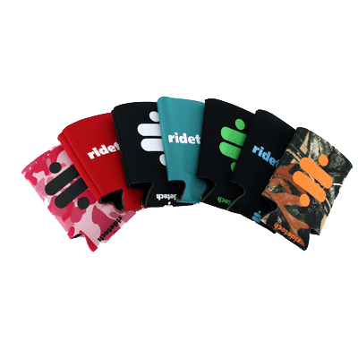 Ridetech CAN COOZIE; BLACK W/WHITE LOGO - 82015002