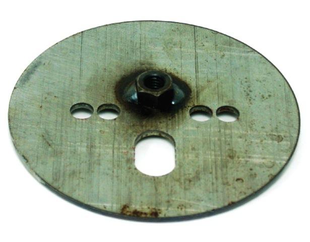 Ridetech Air Spring Patten Plate With 7/16 Nut, Centered, 1/8" Thick X 5.5" O.D. - 90000027