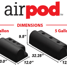Ridetech Airpod Cover For 3 Gallon Tank With Ridepro E2, E3, X And E5. - 30314001