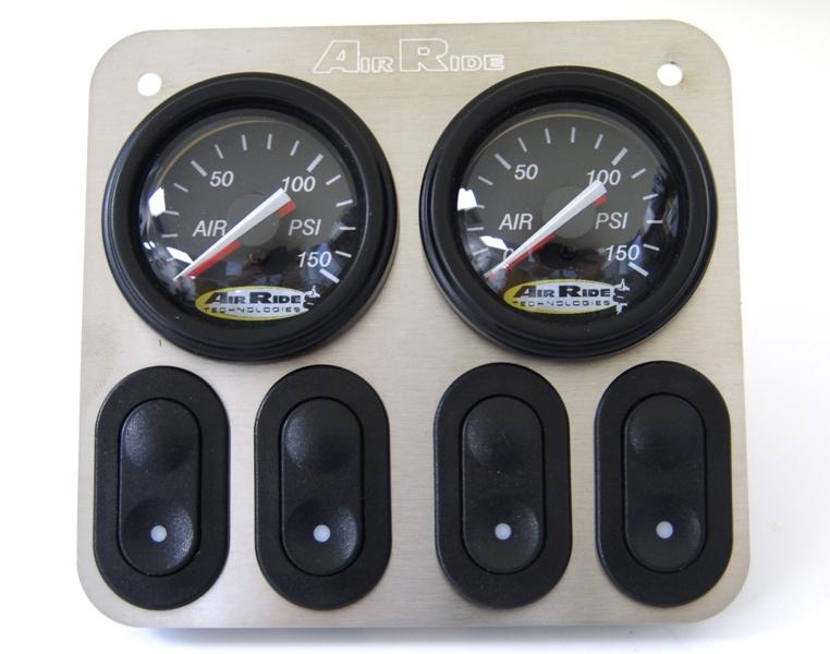Ridetech 4-Way 12 Volt Analog Control Panel For Air Suspension. For Use With 12V Valves. - 31194000