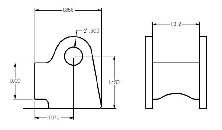 Ridetech Shock Bracket For 1.5" Tube. - 90000380