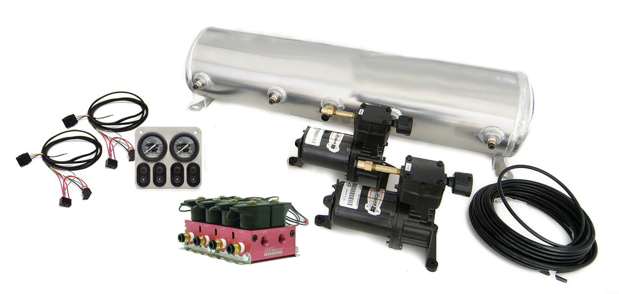 Ridetech Bigred Analog 4 Way Air Suspension Control System With 5 Gallon Tank. - 30154700