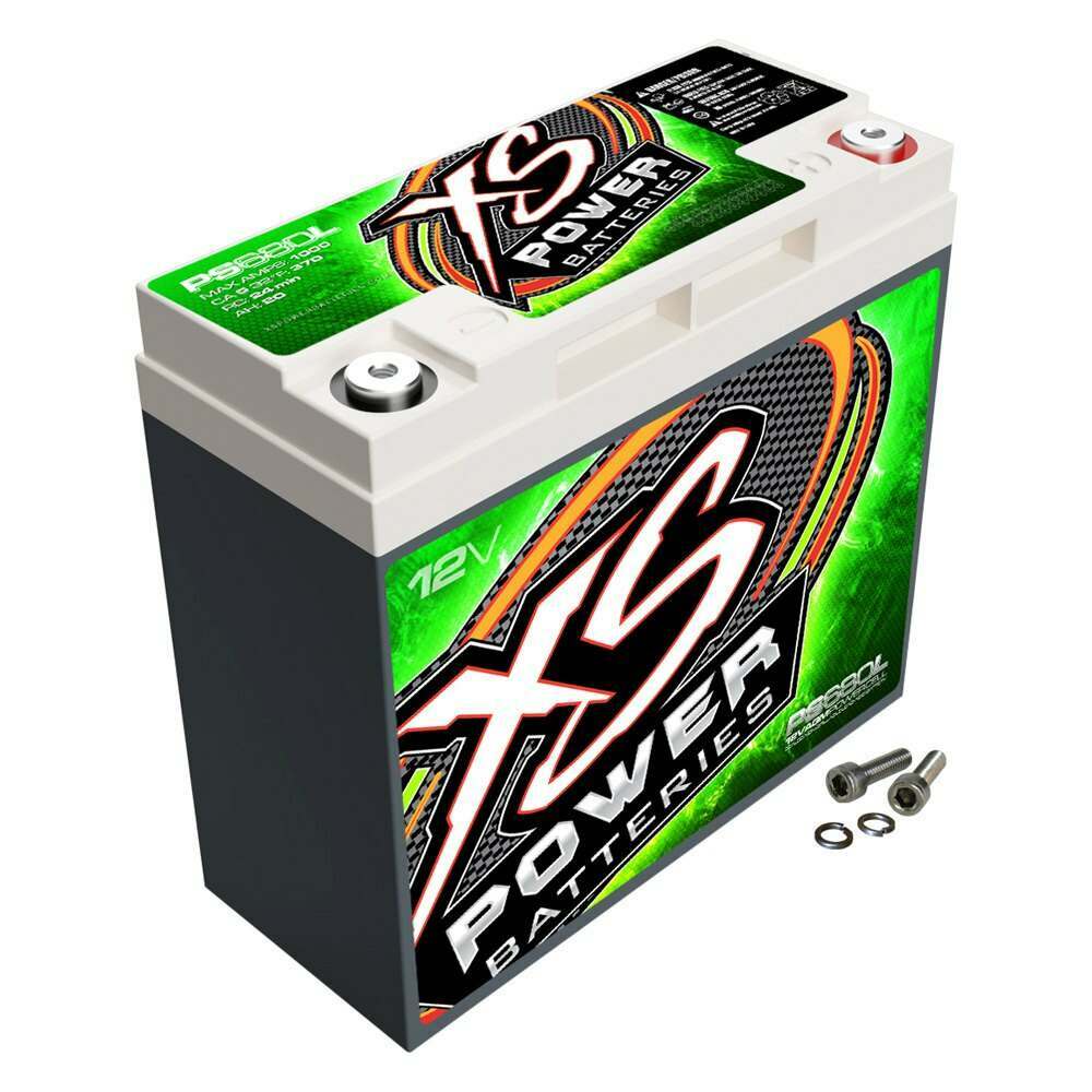 XS Power 12V AGM Powersports Series Batteries - M6 Terminal Bolts Included - PS680L