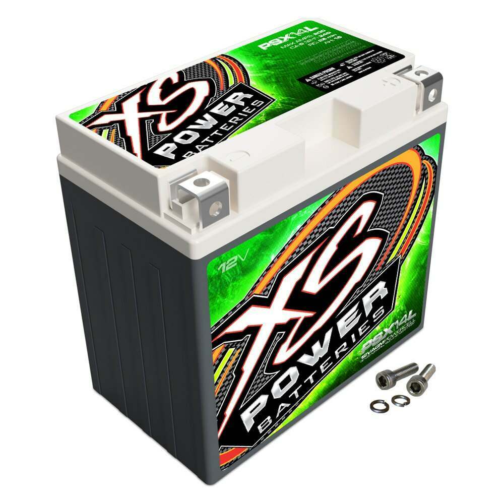 XS Power 12V AGM Powersports Series Batteries - M6 Terminal Bolts Included - PSX14L
