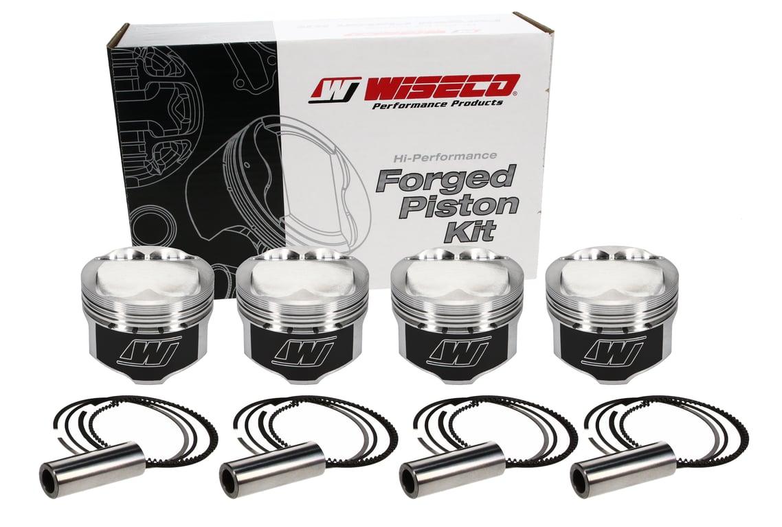 Wiseco Ford 1.6L Piston Set, 80.00 mm Bore, 1.528 in. Compression Height, 0.8124 in. Pin Diameter, European, Set of 4. - KE151M80