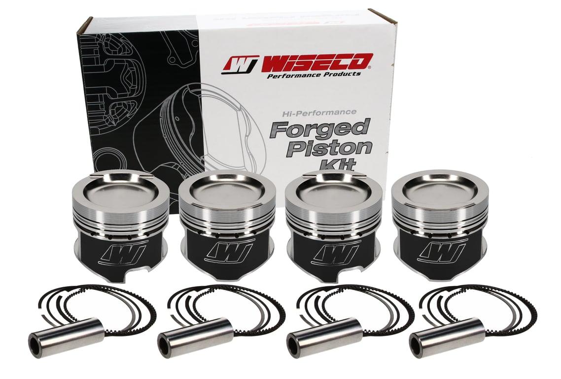 Wiseco Volvo B230A Piston Set, 96.00 mm Bore, 46.38 mm Compression Height, 0.945 in. Pin Diameter, European, Set of 4. - KE208M96