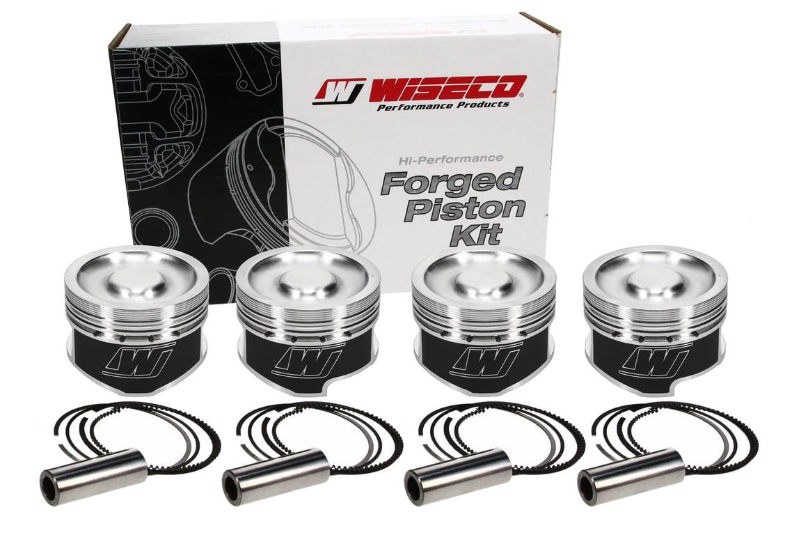 Wiseco Volkswagen 1.6L 16V Piston Set, 76.50 mm Bore, 29.27 mm Compression Height, 17.00 mm Pin Diameter, European, Set of 4. - KE255M765