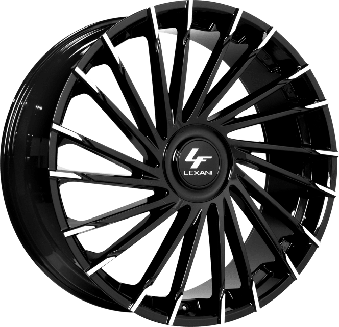 Lexani WRAITH XL-C Wheel 24x10, 5x114.3 Bolt Pattern, 35mm Offset, Machined Finish - Machined Tips - 696-2410-66-35MBT
