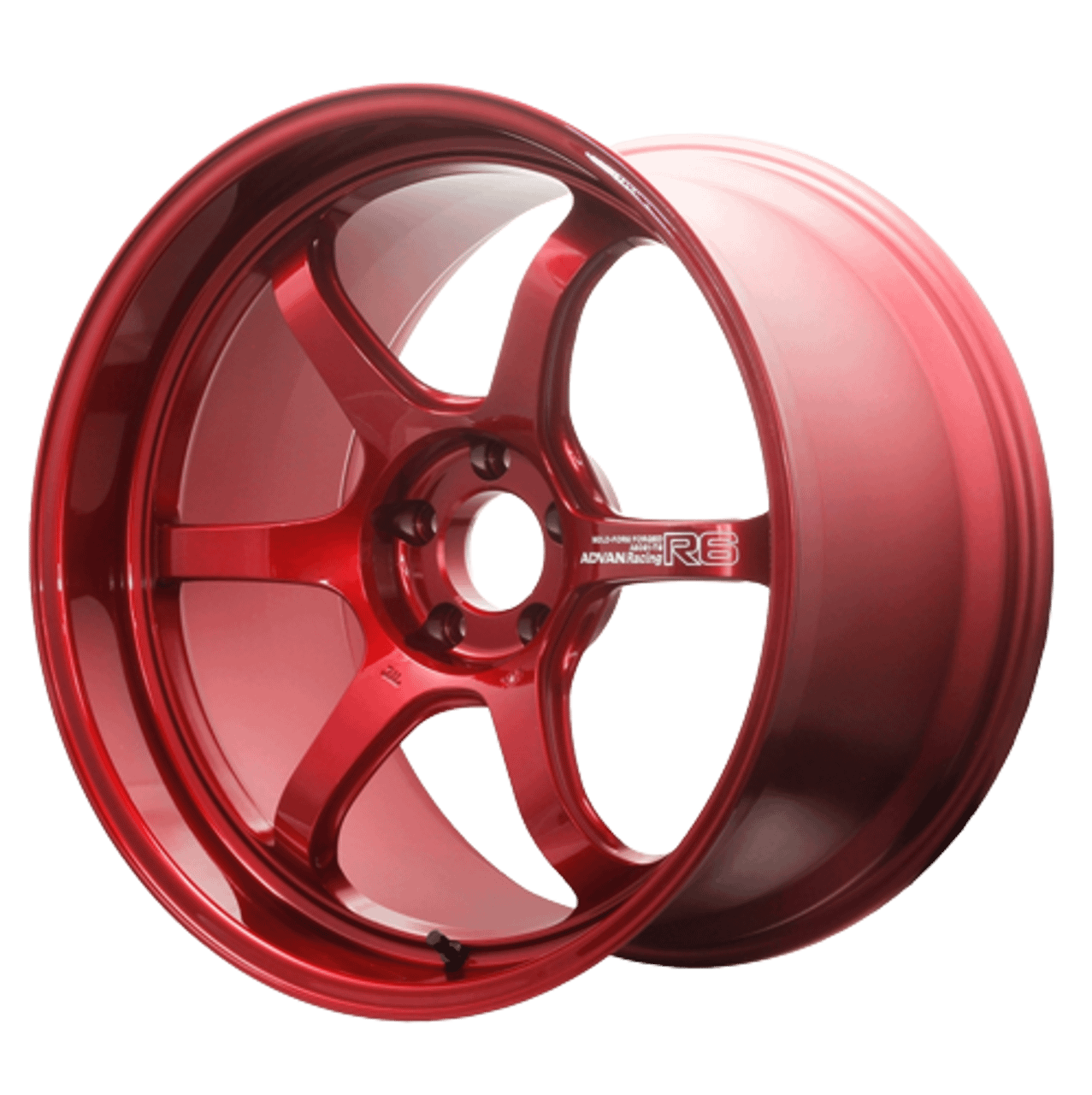Advan R6 18x8.0 +45 5-120 Racing Candy Red Wheel - YA68G45WCR