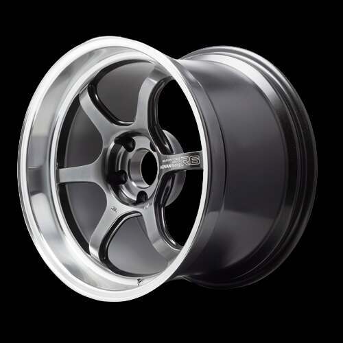 ADVAN RACING R6 18X9.5 +05 5-114.3 MACHINING & HYPER PLATINUM BLACK - YA68J05EMPB