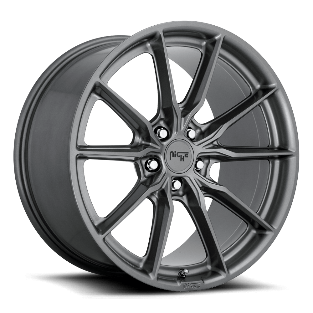 Niche M239 Rainier Wheel, 20X10.5 in Matte Anthracite with 5X112 Bolt Pattern and 40 Offset - M239200543+40