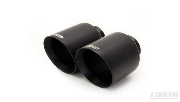 Carven Exhaust 2015-2020 Dodge Charger 5” Exhaust Tip Replacement Set Ceramic “Coated Black” - CD1003