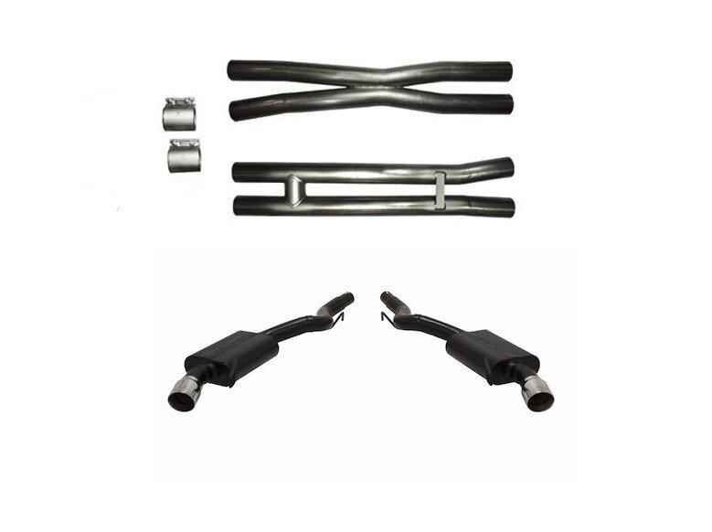 S550 Mustang GT Exhaust Upgrade Combo (Lethal Resonator Delete with Flowmaster American Thunder Axle Back)