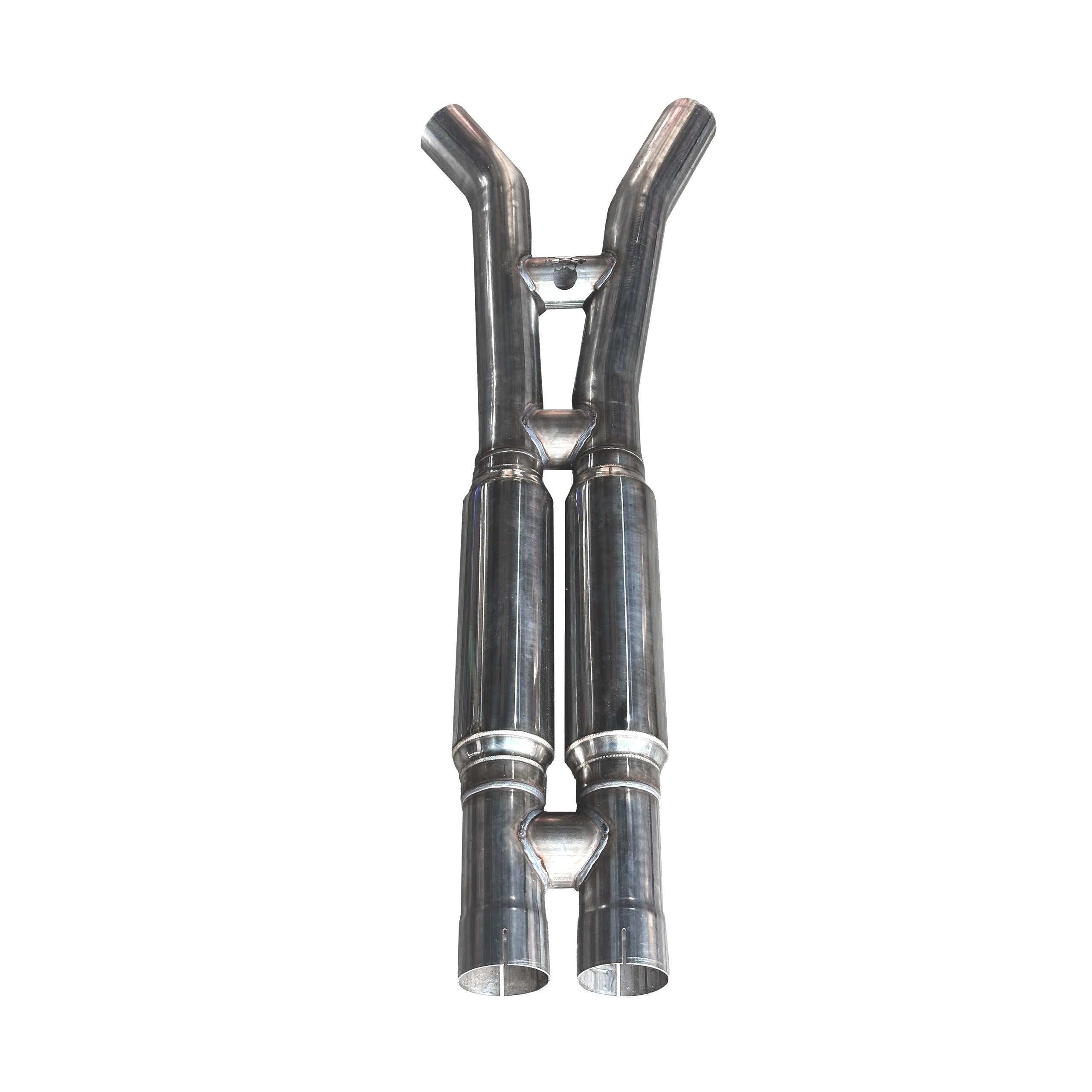 3" Resonated Double H-Pipe (2015-2026 Ford Mustang GT/Dark Horse)