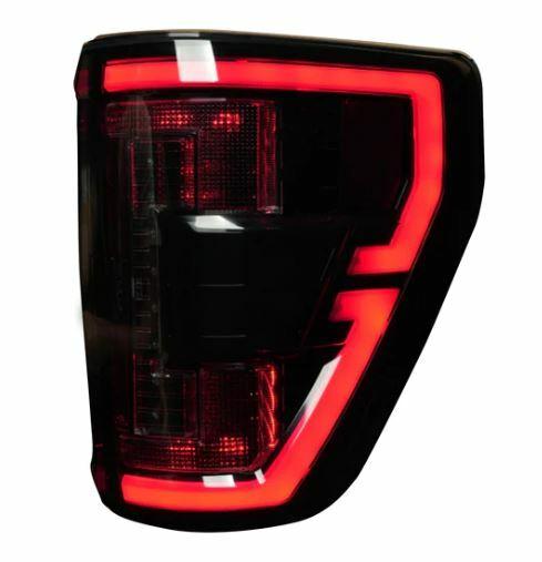 Recon OLED Tail Lights (Replaces OEM LED Style Tail Lights) - Smoked Lens (2021-2023 Ford F-150 / Raptor) - 264568BK