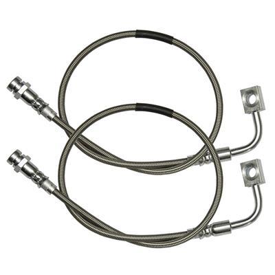 Rock Krawler 07-18 Jeep Wrangler JK/JKU Long Travel Stainless Steel Front Brake Lines - RK02038
