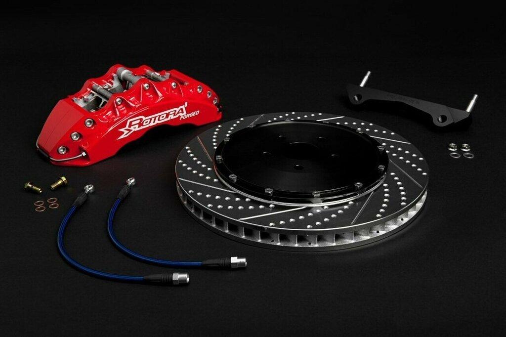 Rotora Street Challenge 6-Piston 380x32 Disc Front Big Brake Kit (2015-2022 Ford Edge, Edge ST/ 2013-2020 Fusion/Fusion Sport) - RFK.484.11