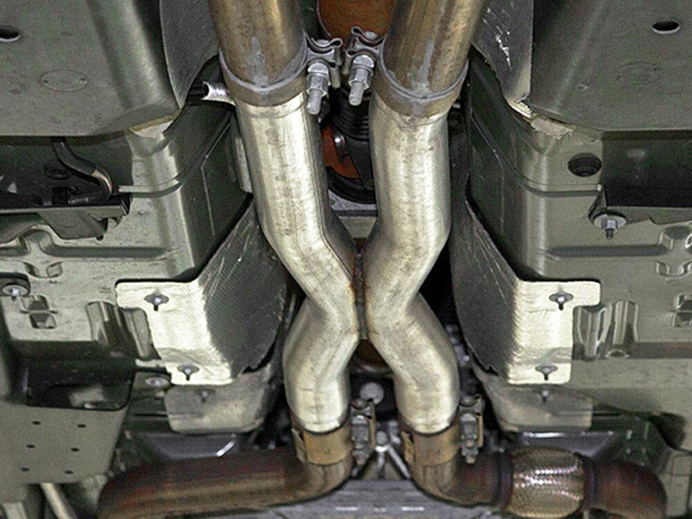 ROUSH 2015-2026 Ford Mustang GT Resonator Delete X-Pipe with Improved Sound (Direct-Fit)