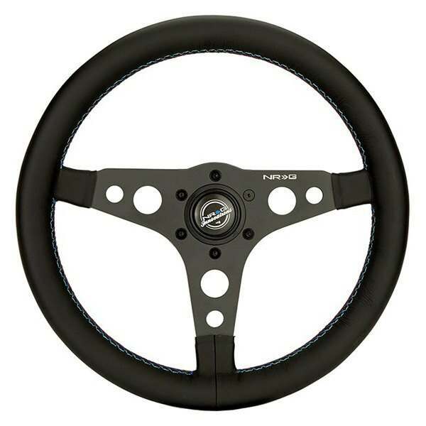 NRG 350mm Sport steering Wheel with M3 Stitching and non deep dish. - RST-068BK