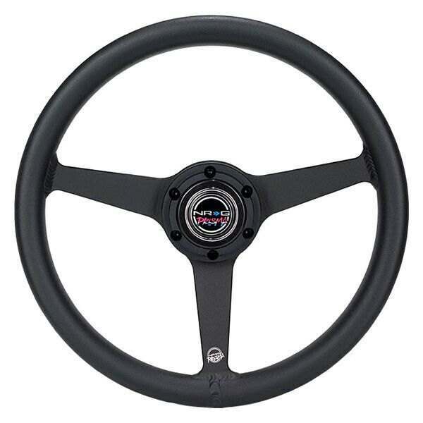 NRG All Aluminum Steering Wheel 330mm - Heritage Solid Spoke- Ergonomic Grip- Anadized Black - RST-071-BK