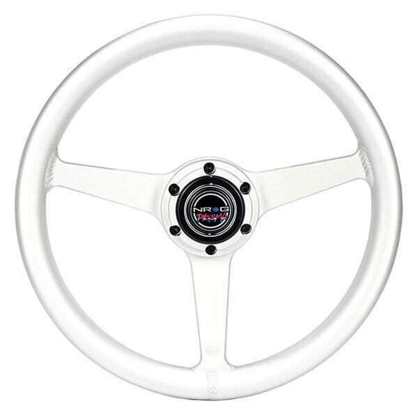NRG All Aluminum Steering Wheel 330mm - Heritage Solid Spoke- Ergonomic Grip- Anadized Silver - RST-071-SL