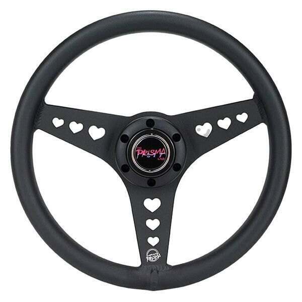 NRG All Aluminum Steering Wheel 330mm - Heart Cut Out- Ergonomic Grip- Anadized Black - RST-073-BK
