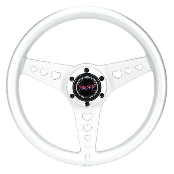 NRG All Aluminum Steering Wheel 330mm - Heart Cut Out- Ergonomic Grip- Anadized Silver - RST-073-SL