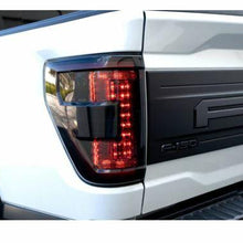 Recon OLED Tail Lights (Replaces OEM LED Style Tail Lights) - Smoked Lens (2021-2023 Ford F-150 / Raptor) - 264568BK