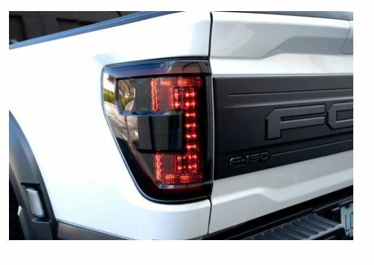 Recon OLED Tail Lights (Replaces OEM LED Style Tail Lights) - Smoked Lens (2021-2023 Ford F-150 / Raptor) - 264568BK