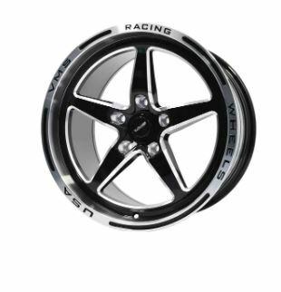 VMS Racing V-Star Rear Street/Drag Race Wheel - 17x10, 30 Offset, 5x115 Bolt Pattern - Polished (2006-2021 Charger, Challenger, Demon, SRT 392, Hellcat) - VWST033