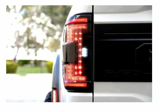 Recon OLED Tail Lights (Replaces OEM LED Style Tail Lights) - Smoked Lens (2021-2023 Ford F-150 / Raptor) - 264568BK