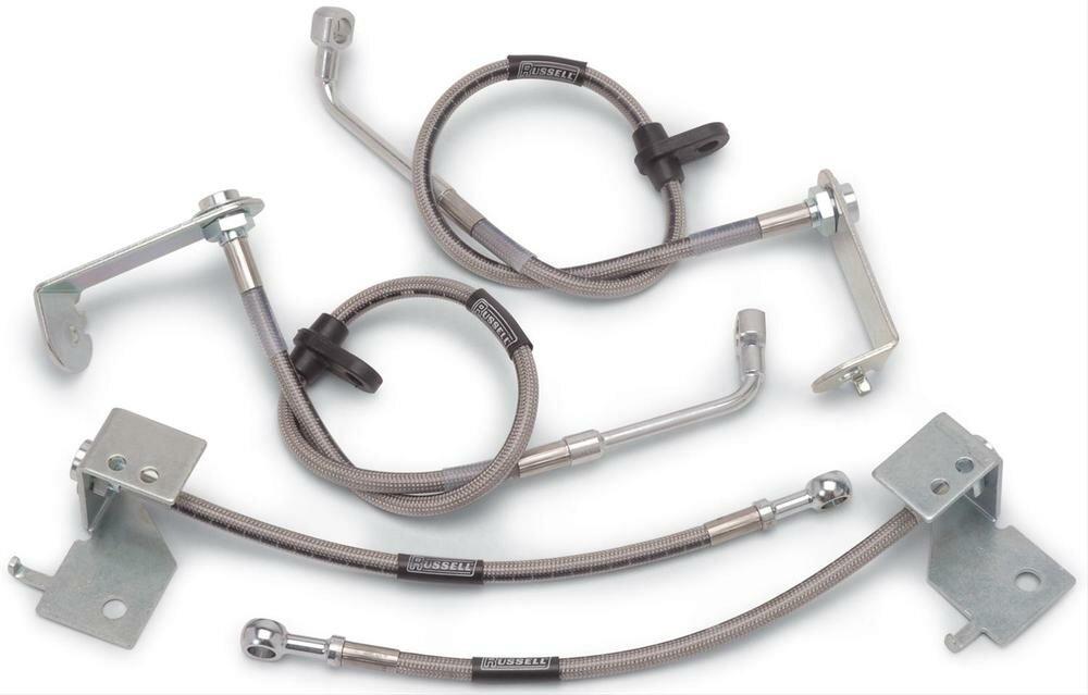 Russell 05-2014 Mustang Stainless Steel Braided Brake Lines (ABS equipped cars only)