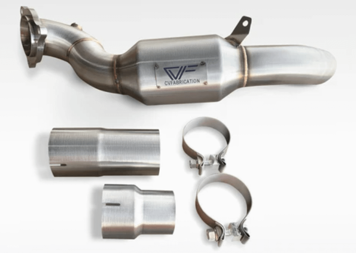 CV Fab CVF Stainless Steel Catted Downpipe (2019-2021 Ford Ranger EcoBoost) - RFCDP-1