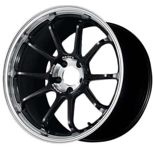 ADVAN RACING RZ-DF2 20X9.0 +40 5-114.3 DIAMOND CUT & RACING TITANIUM BLACK - YAF0I40EDRTB