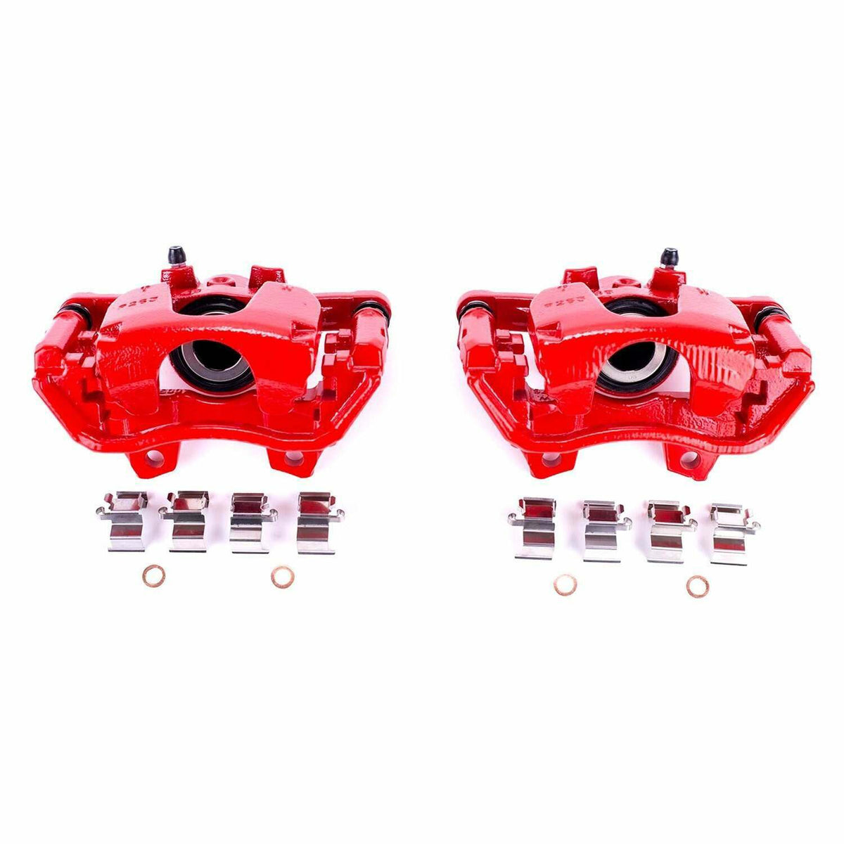Power Stop 2018 Jeep Wrangler Rear Red Calipers w/Brackets - Pair - S15014