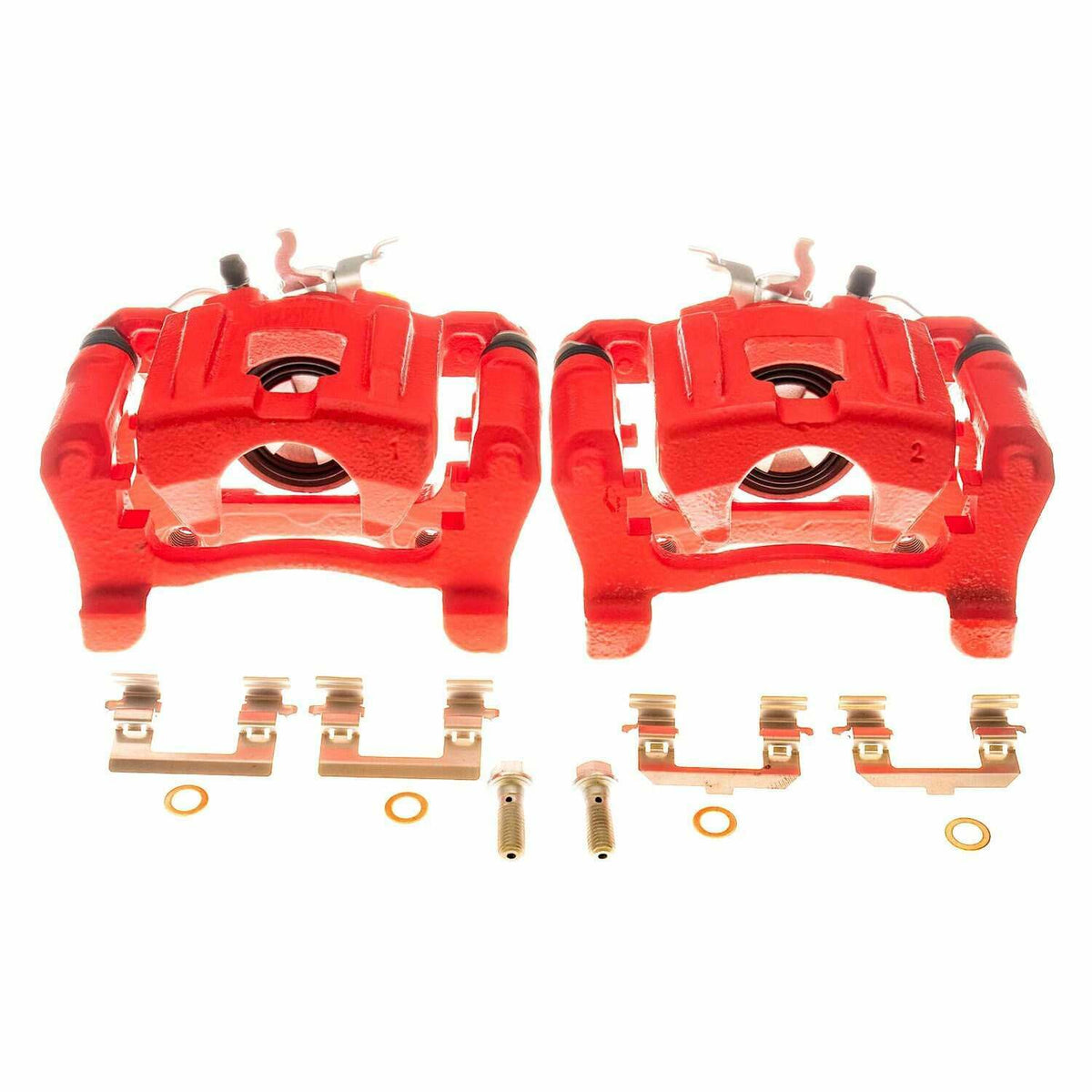 Power Stop 15-18 Ford Mustang Rear Red Calipers - Pair - S15030