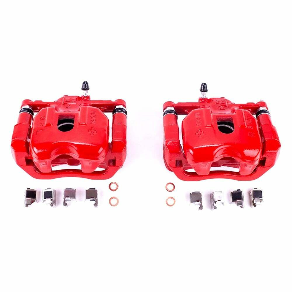 Power Stop 96-00 Toyota RAV4 Front Red Calipers w/Brackets - Pair - S1812