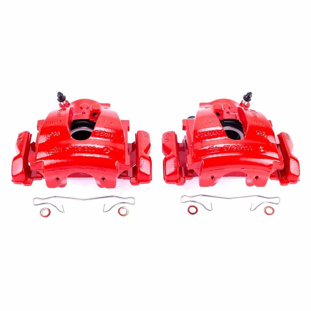 Power Stop 04-08 Chrysler Crossfire Front Red Calipers w/Brackets - Pair - S1820