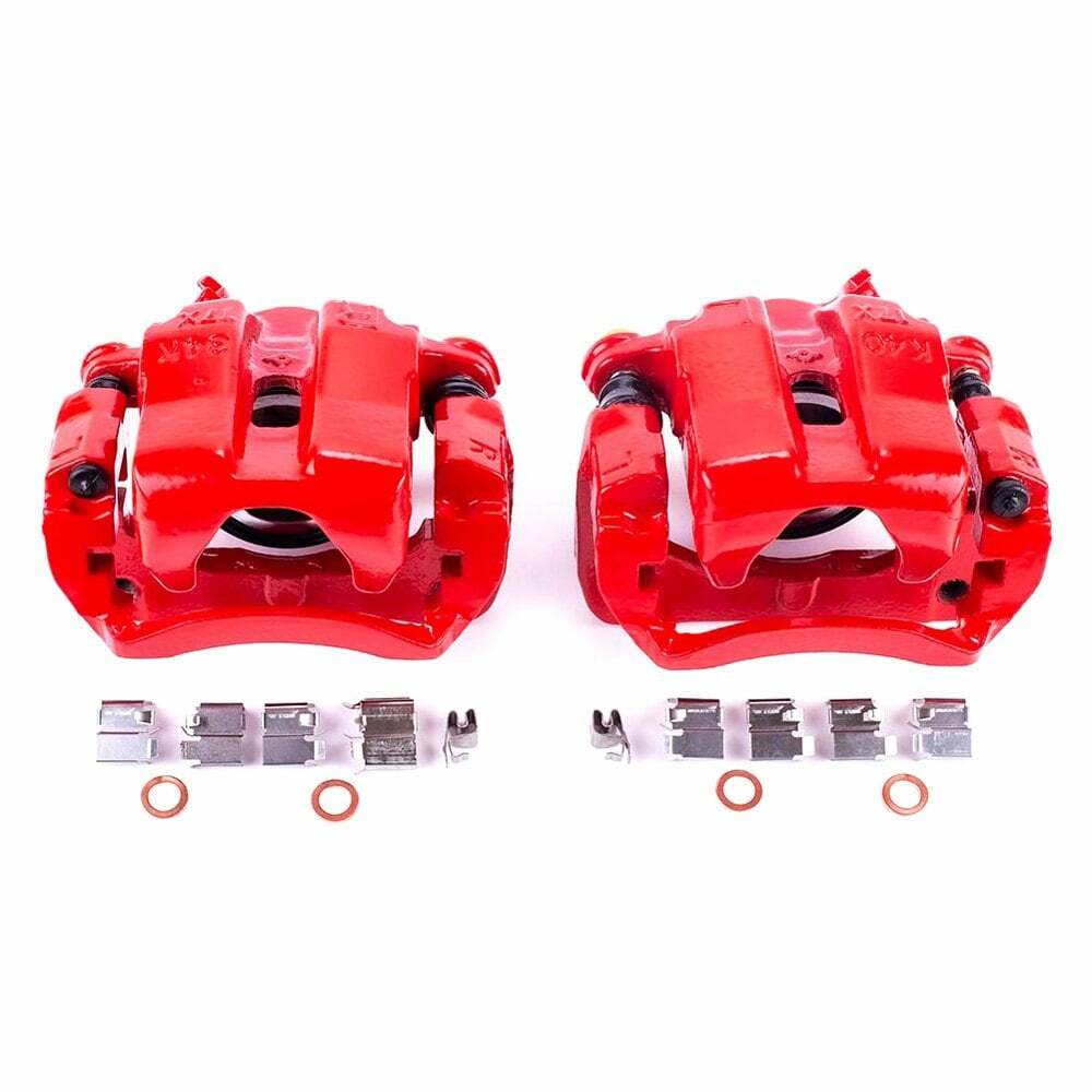 Power Stop 96-98 Suzuki Sidekick Front Red Calipers w/Brackets - Pair - S1910