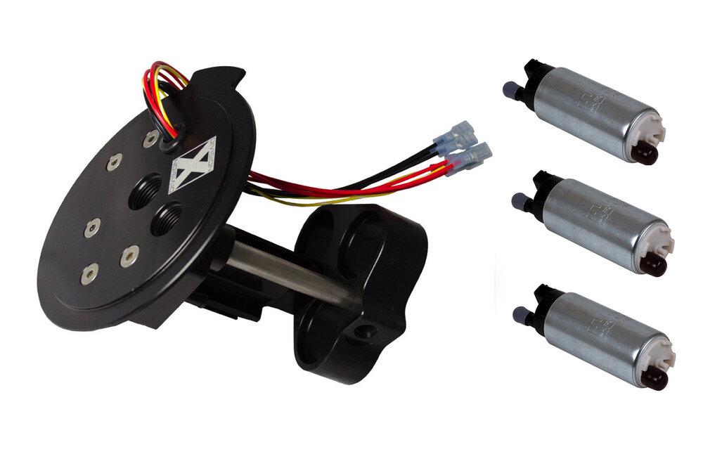 DivisionX DX-0711-WP Mustang Triple Pump Fuel Hat Manifold with Pumps (2011-2023 Mustang GT / 2012-2013 Boss 302 / 2015-2020 GT350 / 2015-2023 Ecoboost / 2020-2022 Shelby GT500)