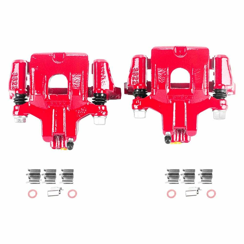 Power Stop 00-04 Toyota Avalon Rear Red Calipers w/Brackets - Pair - S2598