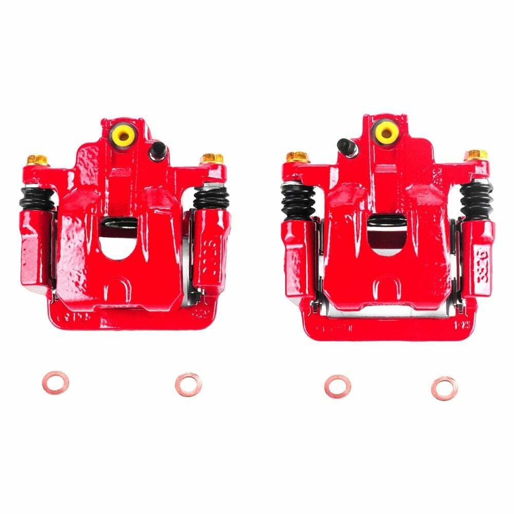 Power Stop 02-04 Honda Odyssey Rear Red Calipers w/Brackets - Pair - S2676