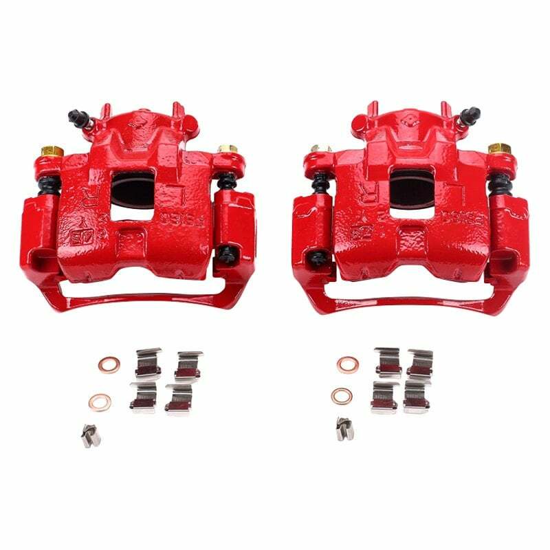 Power Stop 02-07 Mitsubishi Lancer Front Red Calipers w/Brackets - Pair - S2680