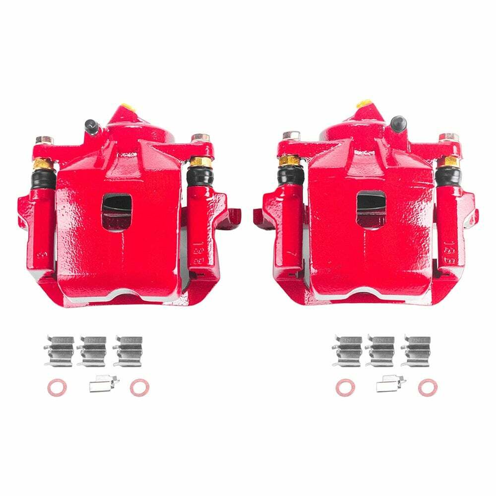 Power Stop 01-05 Toyota RAV4 Front Red Calipers w/Brackets - Pair - S2688