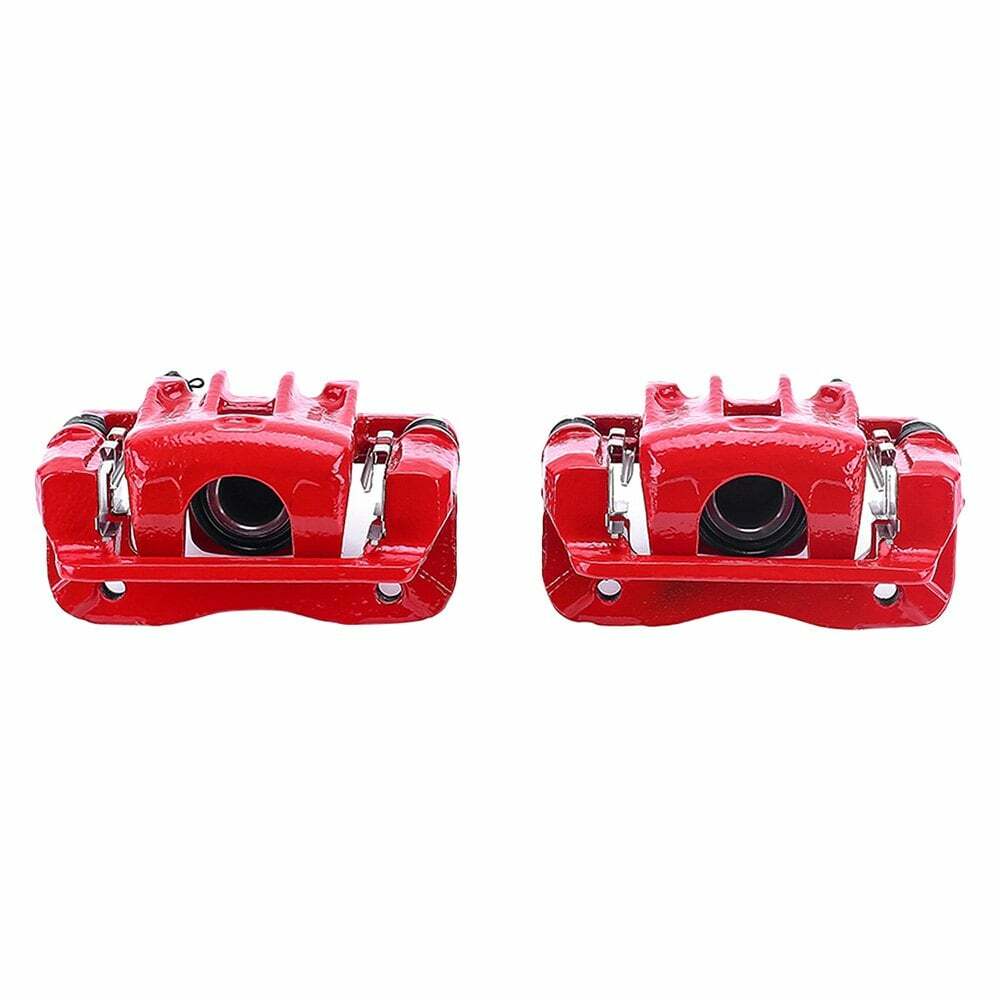 Power Stop 99-05 Hyundai Sonata Rear Red Calipers w/Brackets - Pair - S2704