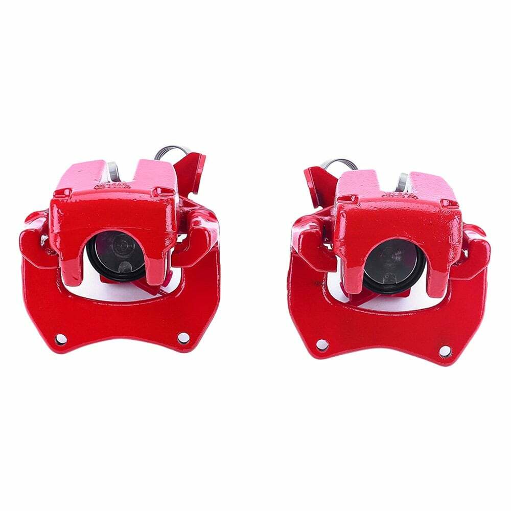Power Stop 00-04 Audi A6 Quattro Rear Red Calipers w/Brackets - Pair - S2720