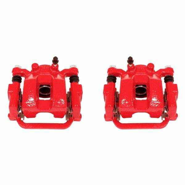 Power Stop 03-08 Infiniti FX35 Rear Red Calipers w/Brackets - Pair - S2786