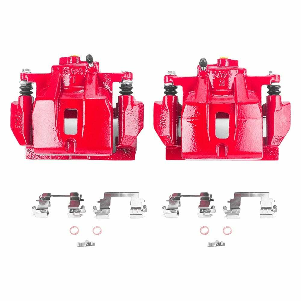 Power Stop 04-06 Lexus RX330 Front Red Calipers w/Brackets - Pair - S2874